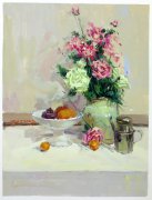 北京畫(huà)室色彩靜物玫瑰果盤范畫(huà)賞